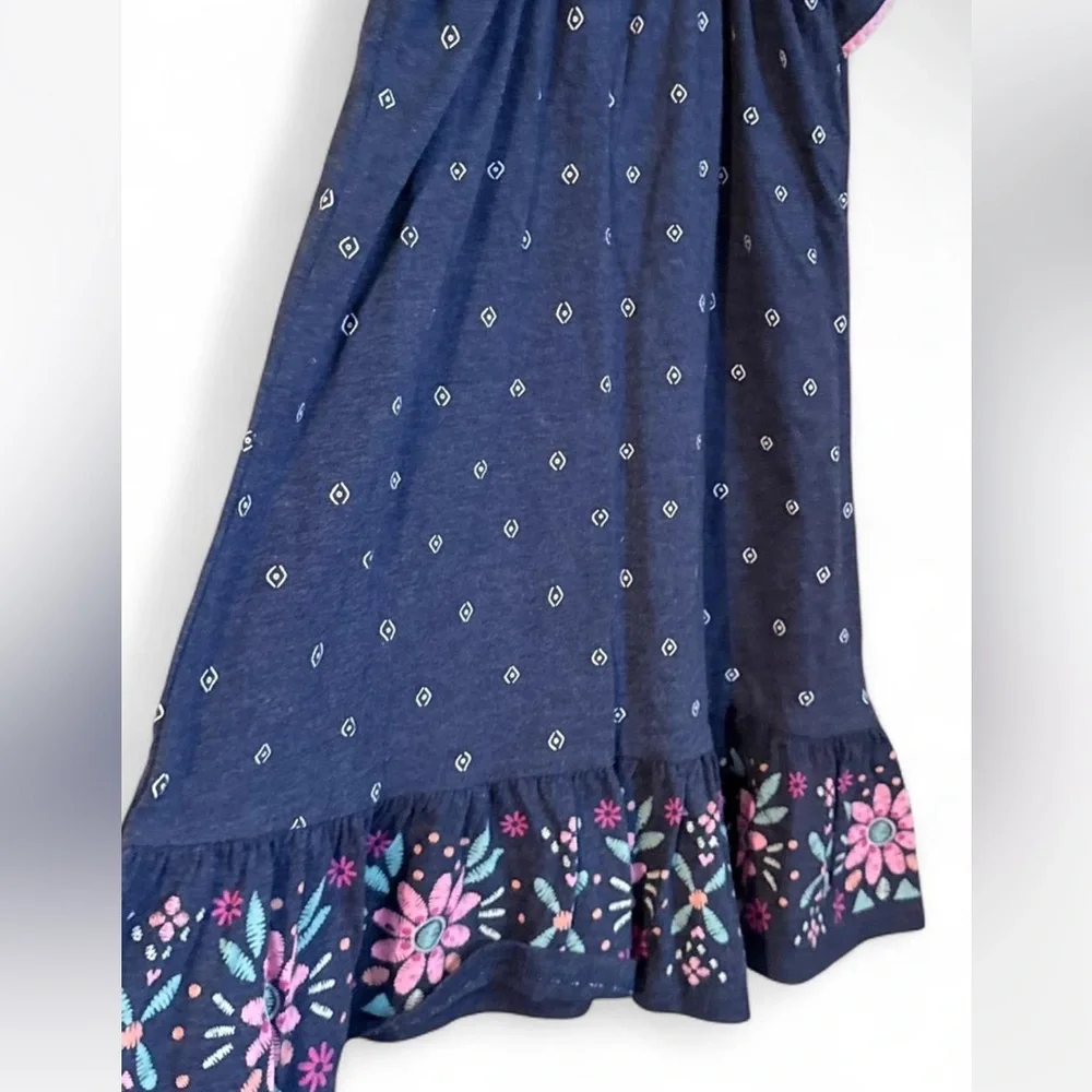 Jumping Beans Girls Size‎ 6 Blue Pink Floral Summer Spring Vacation Dress